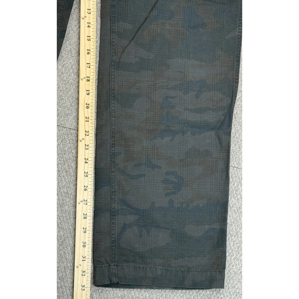 Hugo Boss Button Fly Slash Pockets Men's Camo Khaki Pants Size 36x33